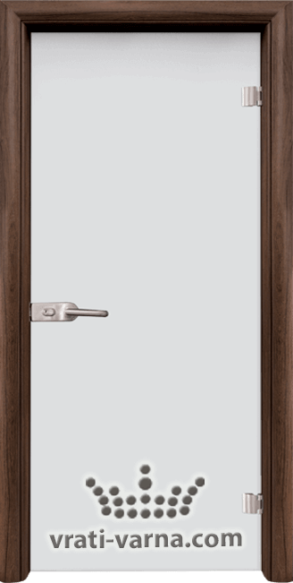 Стъклена интериорна врата Matt G 11, каса Орех