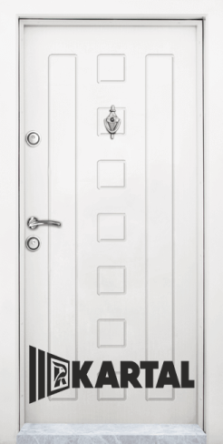 Блиндирана входна врата T-712, цвят Бял