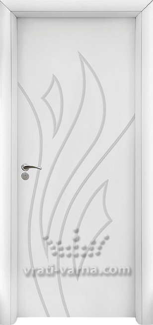 Интериорна врата Стандарт 033 P, цвят Бял
