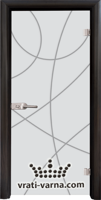Стъклена интериорна врата Sand G 14-12, каса цвят Венге