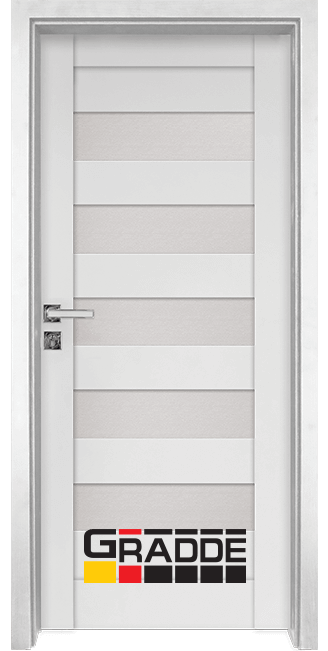 Интериорна врата Gradde, модел Aaven Glas, цвят Бял Мат