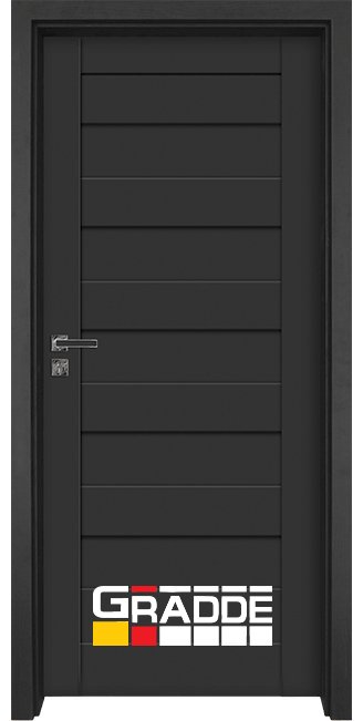 Интериорна врата Gradde, модел Aaven Voll, цвят Антрацит Мат