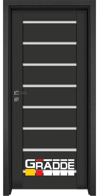 Интериорна врата Gradde, модел Axel Glas, цвят Антрацит Мат