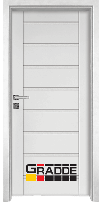Интериорна врата Gradde, модел Axel Glas, цвят Бял Мат