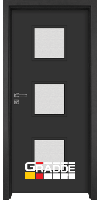 Интериорна врата Gradde, модел Bergedorf, Антрацит Мат