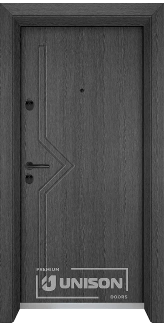 Входна врата Оптима 201p цвят Сив Кестен